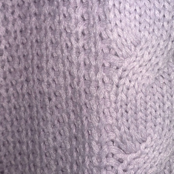 Derek Heart Lavender Cowl Neck Cable Knit Sweater Women’s Size M NWOT - Picture 8 of 14